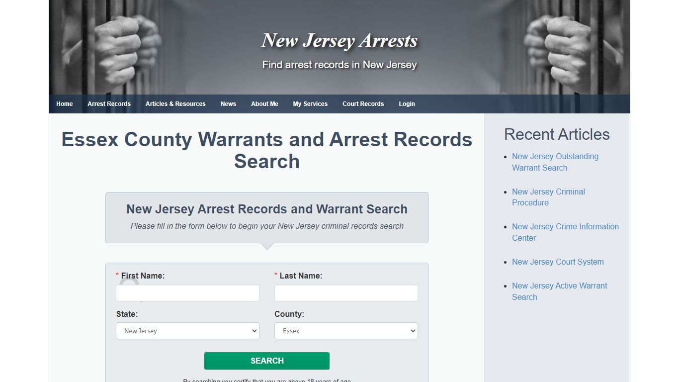Essex County Warrants and Arrest Records Search